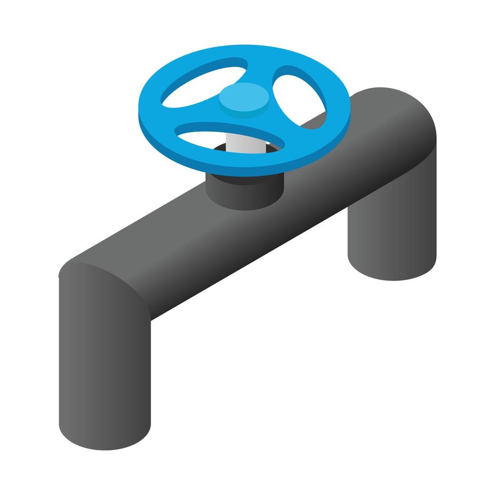 pipeline-valve-stopcock-isometric-3d-icon-vector